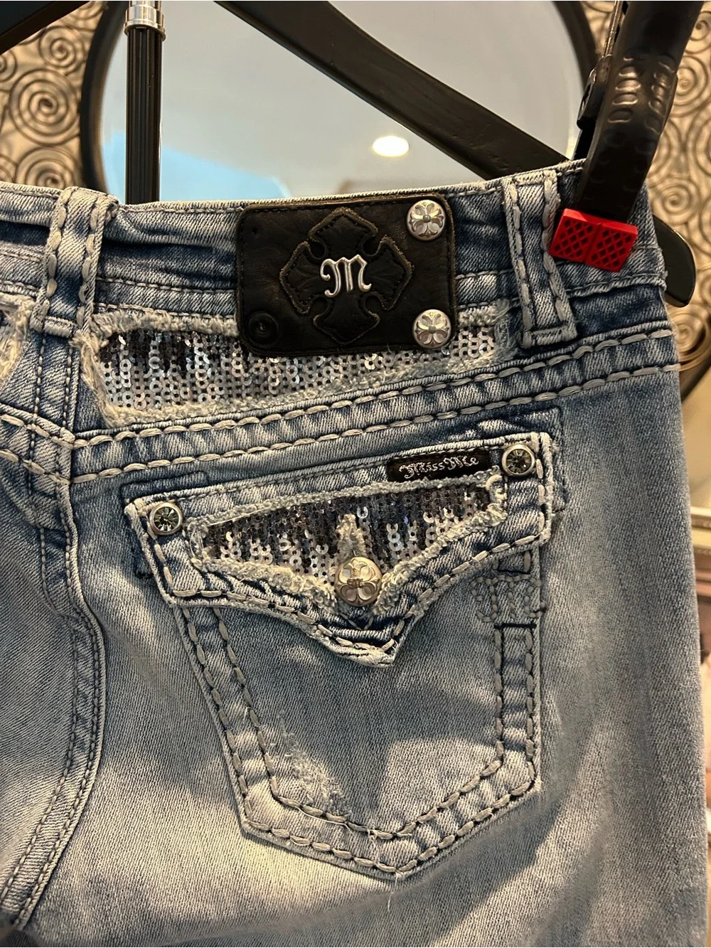 Miss Me Light Blue Boot Cut Jeans